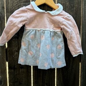 Mayoral Pink and Gray Polka dot Dress